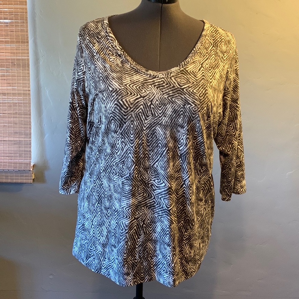 Relativity Scoop Neck 3/4 Sleeve T-Shirt Size 2X - Picture 14 of 14